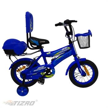 دوچرخه بچه گانه سایز 12 پشتی دار آبی اینتنس
