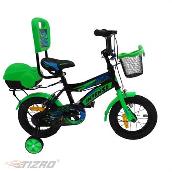 دوچرخه بچه گانه سایز 12 پشتی دار سبز اینتنس