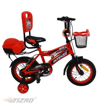 دوچرخه بچه گانه سایز 12 پشتی دار قرمز اینتنس