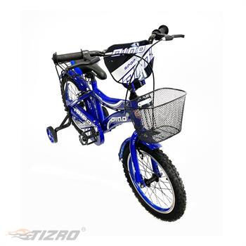 دوچرخه بچه گانه سایز 16 ترکبند دار آبی دینو مدل 16051