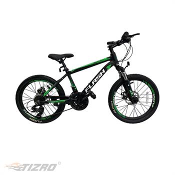 دوچرخه بچه گانه سایز 20 مشکی سبز فلش مدل SKYD17