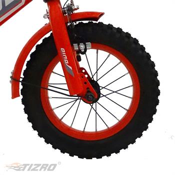 دوچرخه بچه گانه سایز 12 پشتی دار قرمز دینو مدل 12008