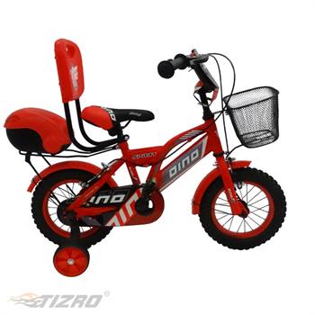 دوچرخه بچه گانه سایز 12 پشتی دار قرمز دینو مدل 12050