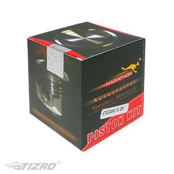 رینگ و پیستون شماره 25 موتورسیکلت هوندا 200 ماراتن (جعبه مقوایی)